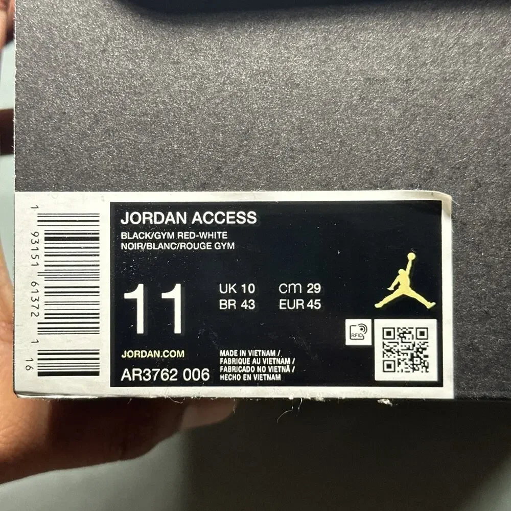 NIB Jordan Access Bred Mens 11 Nike Baseket Ball In Box AR3762-006 Gym Running